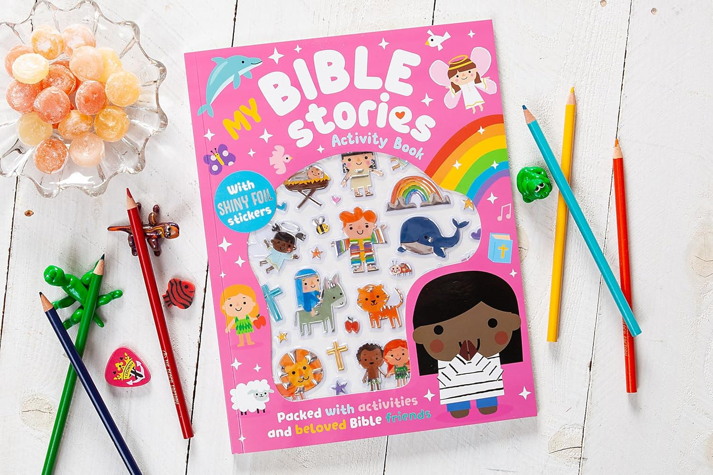 My Bible Stories Activity Book Azul/Rosado