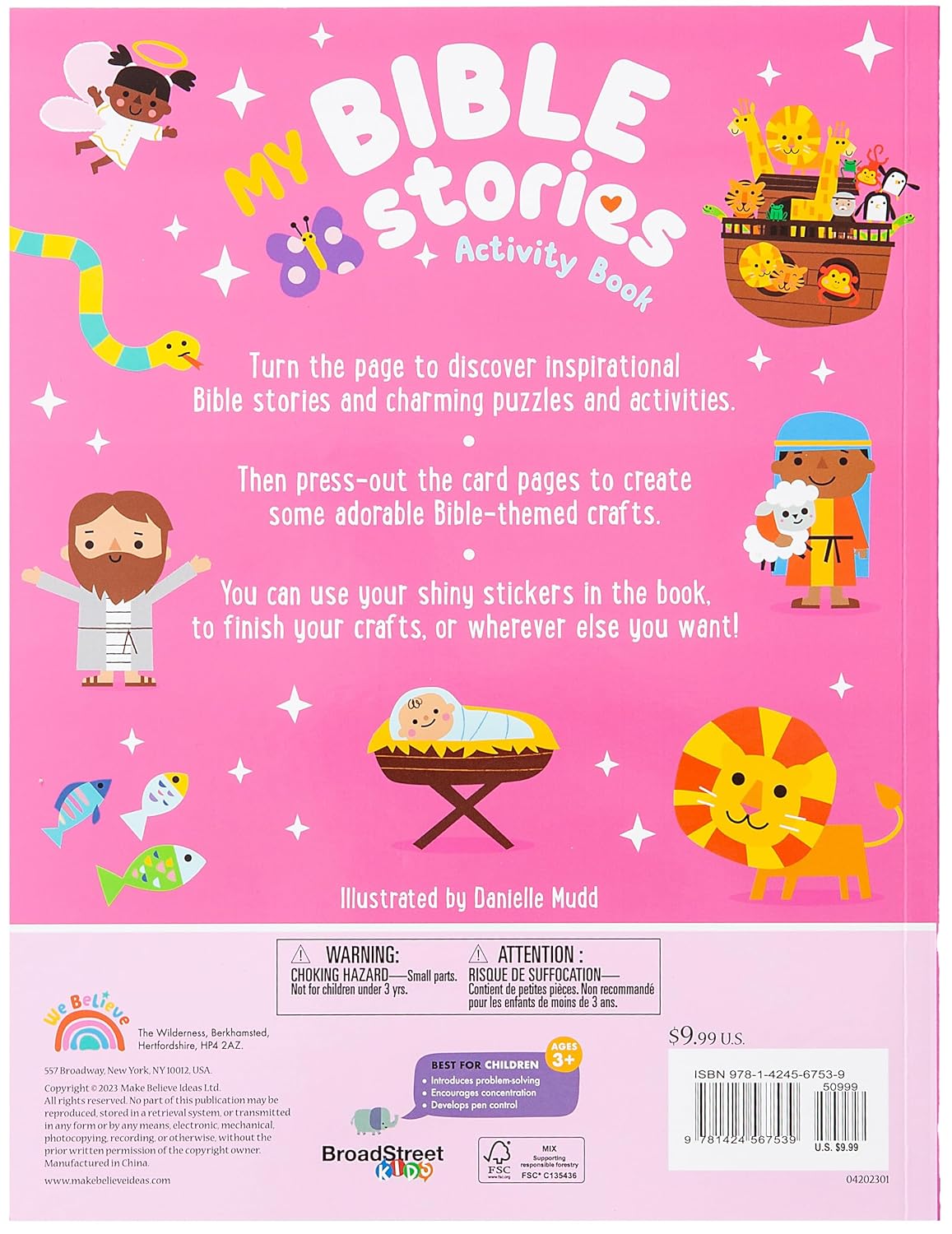 My Bible Stories Activity Book Azul/Rosado
