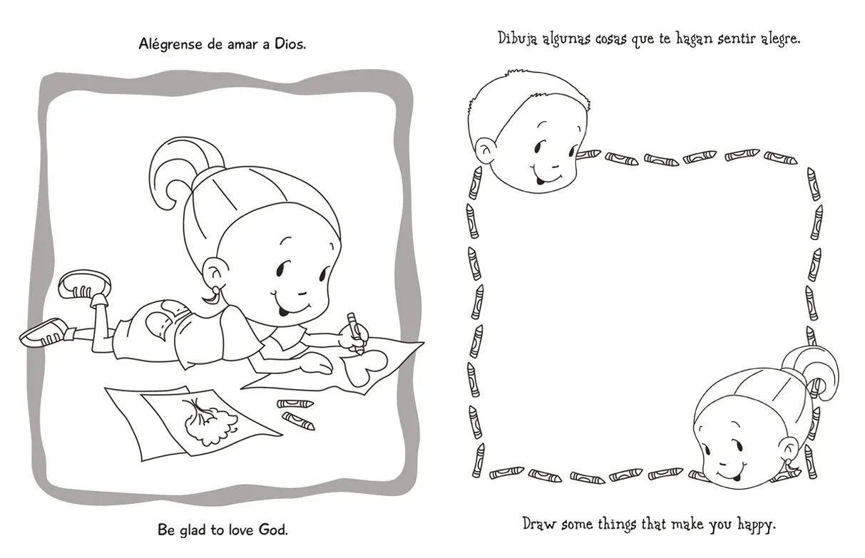 Libro para Colorear y de Actividades - Bilingüe Salmo 100/ Psalm 100