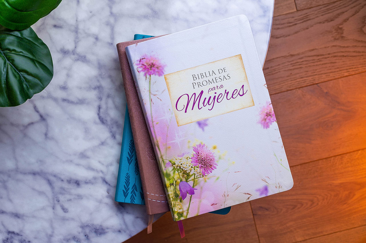 Biblia RVR1960 Edición Promesas para Mujeres, Tamaño Gigante, Imitación piel, Color Rosa Floral