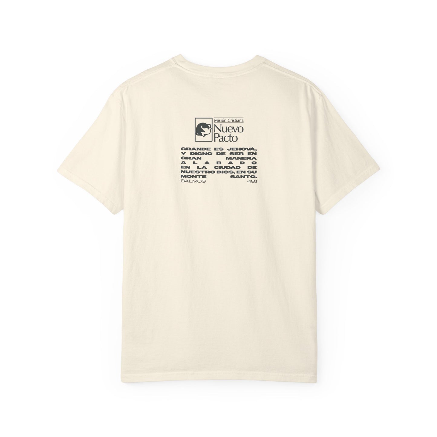 Camiseta de figura de guerrero en letras — La Conquista de Sión 2026