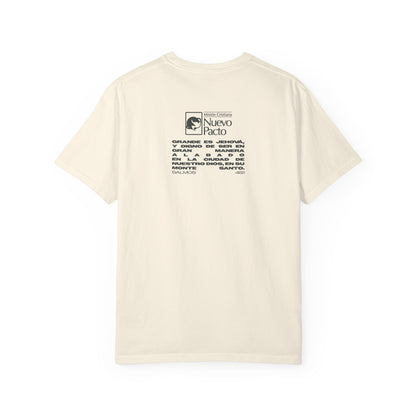 Camiseta de figura de guerrero en letras — La Conquista de Sión 2026