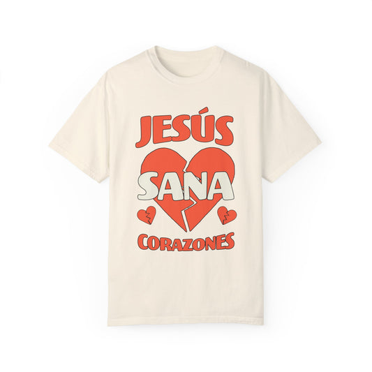 Jesús Sana Corazones — Camiseta unisex de manga corta