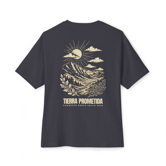 Tierra Prometida - Congreso Nuevo Pacto 2026 - Camiseta vintage de corte cuadrado oscura