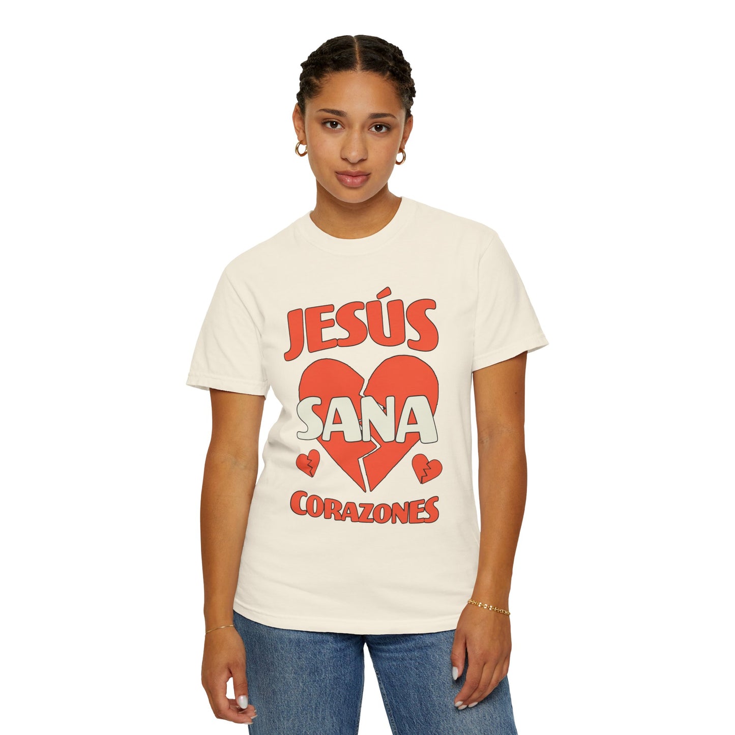 Jesús Sana Corazones — Camiseta unisex de manga corta