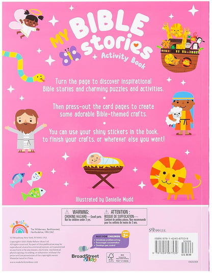My Bible Stories Activity Book Azul/Rosado