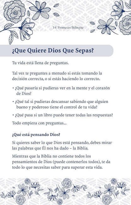 Promesas de Dios para mujeres - Libro Bilingüe