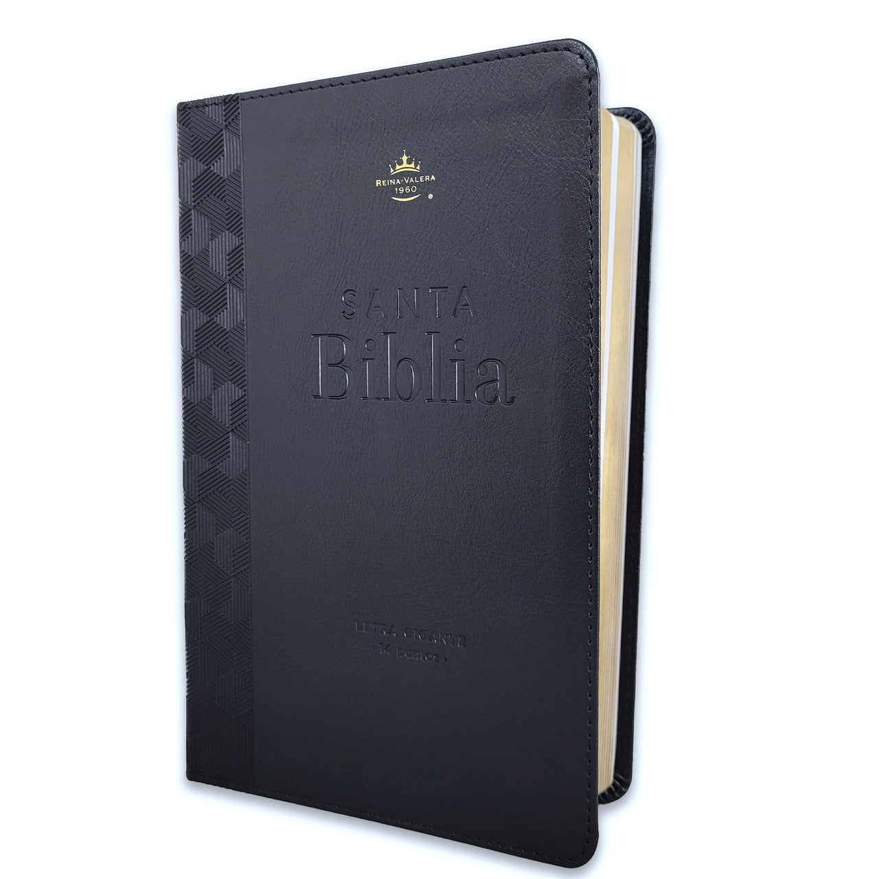 Biblia RVR1960 Tamaño Manual - Color Negro, Imitación Piel, Letra 14 puntos