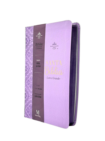 Biblia RVR1960 Tamaño Manual - Color Lila Primor, Edición Obsequios y Premios, Letra 11.5 Puntos