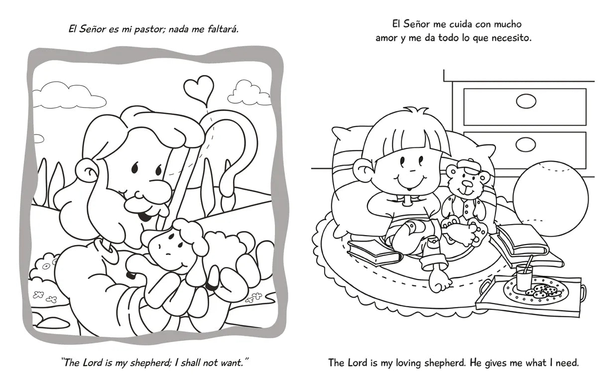 Libro para Colorear y de Actividades -  Bilingüe Salmo 23/ PSalm 23