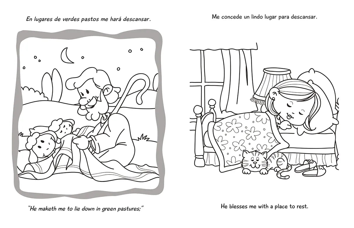 Libro para Colorear y de Actividades -  Bilingüe Salmo 23/ PSalm 23