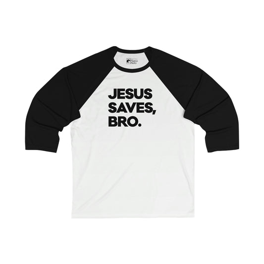 Jesus Saves, Bro — Camiseta unisex de béisbol de manga 3\4