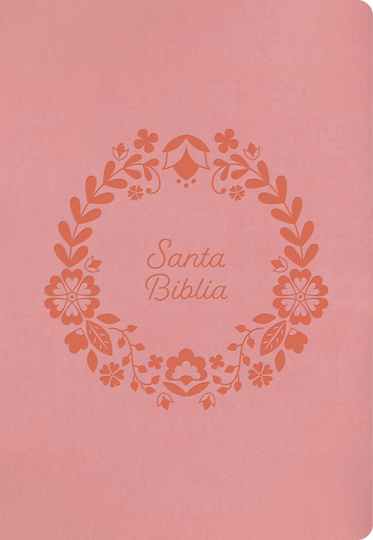 Biblia RVR1960 Para Regalos y Premios - Color Rosa, Imitación Piel