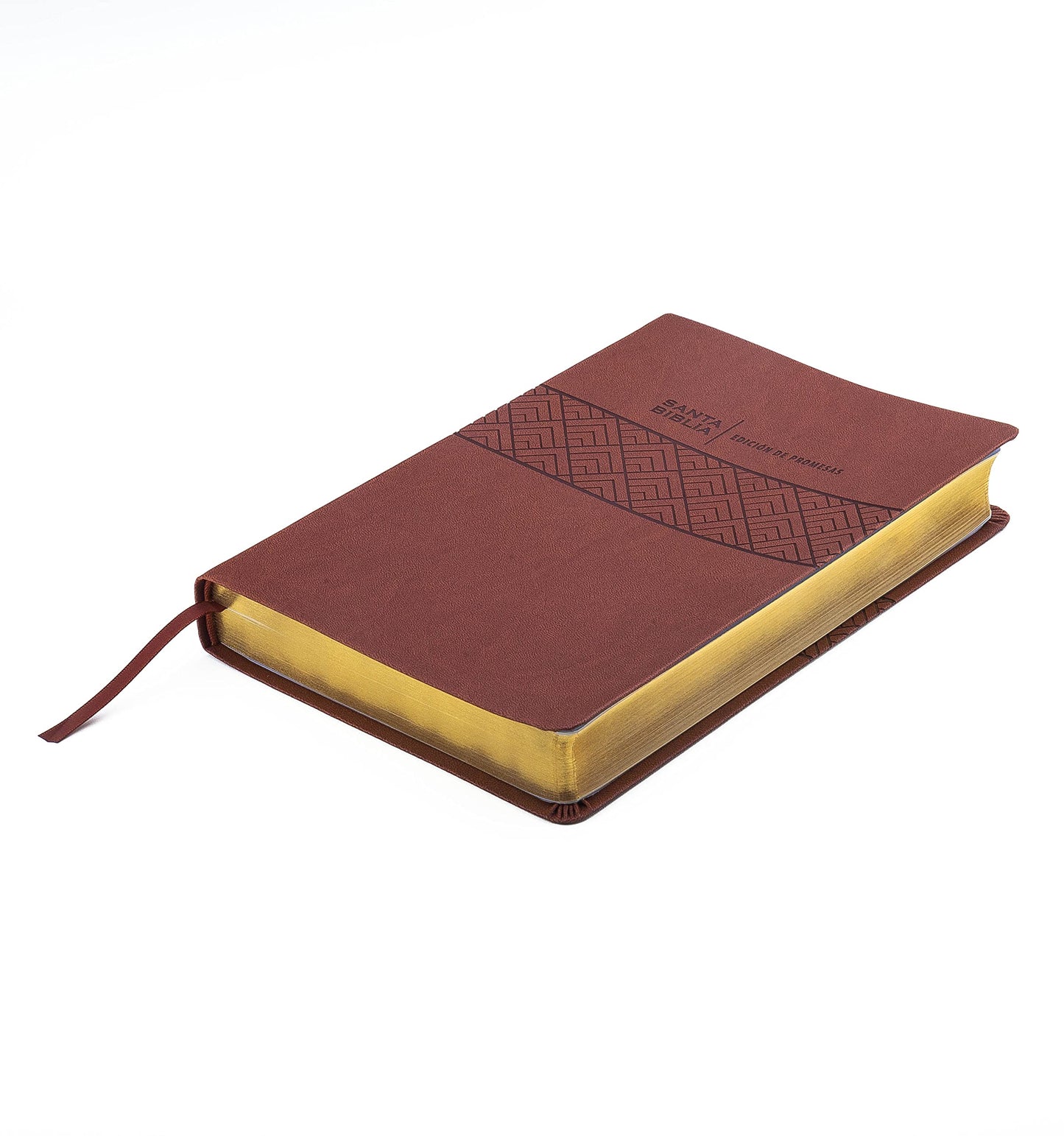 Biblia RVR1960 Tamaño Gigante, Imitación Piel Color Café con Indice Edición Promesas